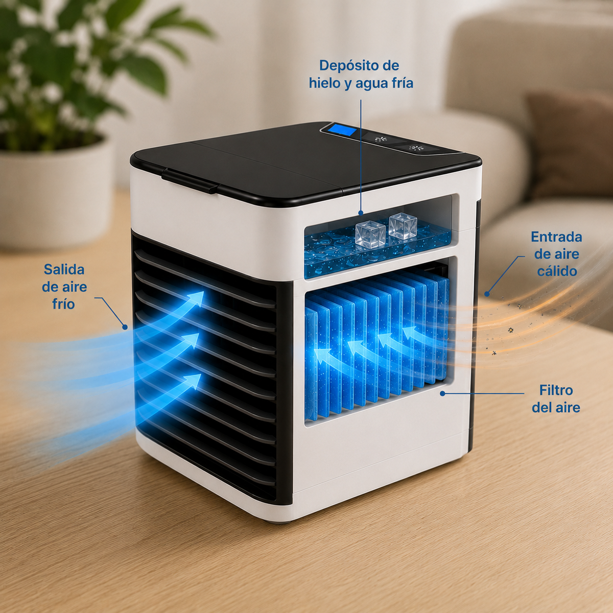 Climatizador portátil Aire+Hielo