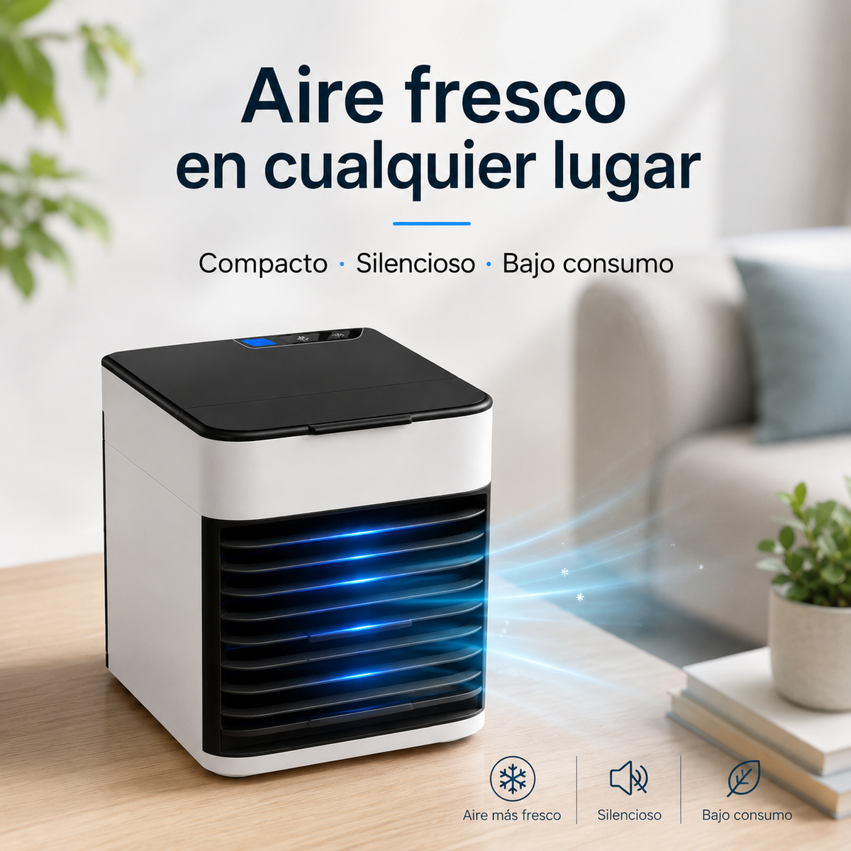 Climatizador portátil Aire+Hielo