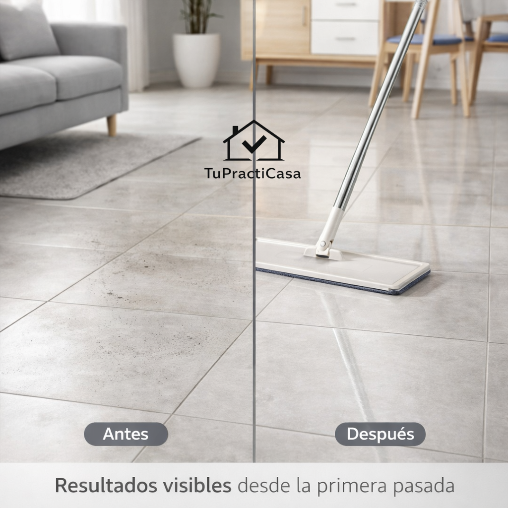 Mopa con cubo escurridor - Limpieza eficaz sin esfuerzo